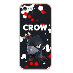 Чехол для iPhone 5/5S матовый с принтом BRAWL STARS CROW , Силикон | Область печати: задняя сторона чехла, без боковых панелей | android | brawl stars | colt | crow | games | leon | penny | poco. | shelly | spike | wanted | брав | бравл старс | звезды | игры | мобильные игры | старс