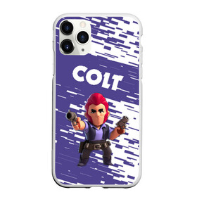 Чехол для iPhone 11 Pro матовый с принтом BRAWL STARS COLT , Силикон |  | android | brawl stars | colt | crow | games | leon | penny | poco. | shelly | spike | wanted | брав | бравл старс | звезды | игры | мобильные игры | старс