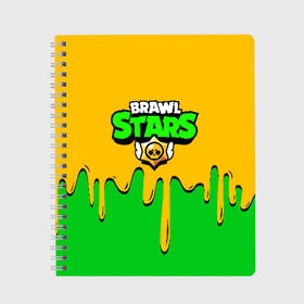 Тетрадь с принтом BRAWL STARS , 100% бумага | 48 листов, плотность листов — 60 г/м2, плотность картонной обложки — 250 г/м2. Листы скреплены сбоку удобной пружинной спиралью. Уголки страниц и обложки скругленные. Цвет линий — светло-серый
 | brawl stars | bull | colt | leon | stars | берли | бо | брок | ворон | джесси | динамайк | дэррил | кольт | леон | мортис | нита | пайпер | пенни | поко | пэм | рикошет | спайк | тара | фрэнк | шелли | эль примо