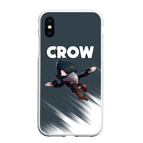 Чехол для iPhone XS Max матовый с принтом BRAWL STARS CROW , Силикон | Область печати: задняя сторона чехла, без боковых панелей | brawl stars | bull | colt | crow | leon | stars | берли | бо | брок | ворон | джесси | динамайк | дэррил | кольт | леон | мортис | нита | пайпер | пенни | поко | пэм | рикошет | спайк | фрэнк | шелли | эль примо