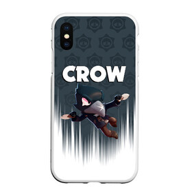 Чехол для iPhone XS Max матовый с принтом BRAWL STARS CROW , Силикон | Область печати: задняя сторона чехла, без боковых панелей | brawl stars | bull | colt | crow | leon | stars | берли | бо | брок | ворон | джесси | динамайк | дэррил | кольт | леон | мортис | нита | пайпер | пенни | поко | пэм | рикошет | спайк | фрэнк | шелли | эль примо