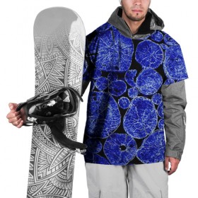 Накидка на куртку 3D с принтом Синие брёвна , 100% полиэстер |  | neon | бревна | брёвнами | бревно | дрова | дровы | неон | неонка | неоновые | синие | синий | синими