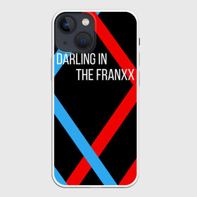 Чехол для iPhone 13 mini с принтом two XX blue red ,  |  | Тематика изображения на принте: 02 | anime | darling in the franxx | hiro | manga | zero two | аниме | ахегао | любимый во франксе | манга | милый во франксе | ноль два | хиро