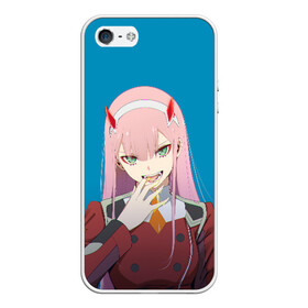 Чехол для iPhone 5/5S матовый с принтом Darling In The Franxx , Силикон | Область печати: задняя сторона чехла, без боковых панелей | 02 | anime | darling in the franxx | hiro | manga | zero two | аниме | ахегао | любимый во франксе | манга | милый во франксе | ноль два | хиро