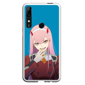 Чехол для Honor P Smart Z с принтом Darling In The Franxx , Силикон | Область печати: задняя сторона чехла, без боковых панелей | 02 | anime | darling in the franxx | hiro | manga | zero two | аниме | ахегао | любимый во франксе | манга | милый во франксе | ноль два | хиро