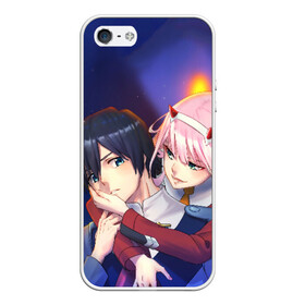 Чехол для iPhone 5/5S матовый с принтом Darling In The Franxx , Силикон | Область печати: задняя сторона чехла, без боковых панелей | Тематика изображения на принте: 02 | anime | darling in the franxx | hiro | manga | zero two | аниме | ахегао | любимый во франксе | манга | милый во франксе | ноль два | хиро