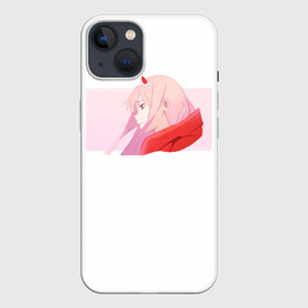 Чехол для iPhone 13 с принтом Ноль два профиль ,  |  | 02 | anime | darling in the franxx | hiro | manga | zero two | аниме | ахегао | любимый во франксе | манга | милый во франксе | ноль два | хиро