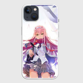 Чехол для iPhone 13 с принтом Ноль два арт ,  |  | 02 | anime | darling in the franxx | hiro | manga | zero two | аниме | ахегао | любимый во франксе | манга | милый во франксе | ноль два | хиро