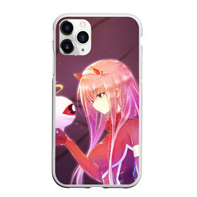 Чехол для iPhone 11 Pro матовый с принтом Darling In The Franxx , Силикон |  | 02 | anime | darling in the franxx | hiro | manga | zero two | аниме | ахегао | любимый во франксе | манга | милый во франксе | ноль два | хиро