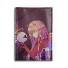 Обложка для автодокументов с принтом Darling In The Franxx , натуральная кожа |  размер 19,9*13 см; внутри 4 больших “конверта” для документов и один маленький отдел — туда идеально встанут права | 02 | anime | darling in the franxx | hiro | manga | zero two | аниме | ахегао | любимый во франксе | манга | милый во франксе | ноль два | хиро