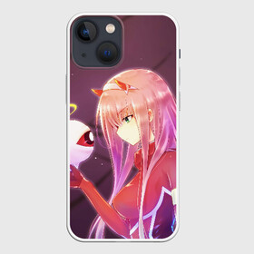 Чехол для iPhone 13 mini с принтом Ноль два глаз ,  |  | Тематика изображения на принте: 02 | anime | darling in the franxx | hiro | manga | zero two | аниме | ахегао | любимый во франксе | манга | милый во франксе | ноль два | хиро