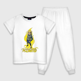 Детская пижама хлопок с принтом Минато Намиказе , 100% хлопок |  брюки и футболка прямого кроя, без карманов, на брюках мягкая резинка на поясе и по низу штанин
 | 