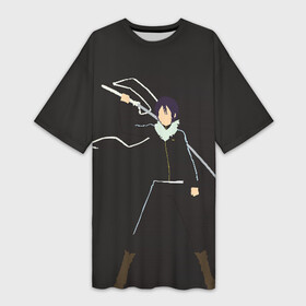 Платье-футболка 3D с принтом Yato ,  |  | god of calamity | noragami | shinki | yato | yatogami | бездомный бог | бог бедствия | шинки | ято