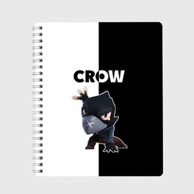 Тетрадь с принтом Brawl Stars CROW , 100% бумага | 48 листов, плотность листов — 60 г/м2, плотность картонной обложки — 250 г/м2. Листы скреплены сбоку удобной пружинной спиралью. Уголки страниц и обложки скругленные. Цвет линий — светло-серый
 | brawl | brawl stars | crow | leon | stars | бравл | бравл старс | браво старс | игра | компьютерная | кров | леон | онлайн | старс