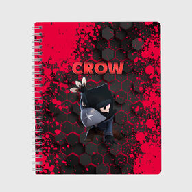 Тетрадь с принтом Brawl Stars CROW , 100% бумага | 48 листов, плотность листов — 60 г/м2, плотность картонной обложки — 250 г/м2. Листы скреплены сбоку удобной пружинной спиралью. Уголки страниц и обложки скругленные. Цвет линий — светло-серый
 | brawl | brawl stars | crow | leon | stars | бравл | бравл старс | браво старс | игра | компьютерная | кров | леон | онлайн | старс