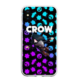 Чехол для iPhone XS Max матовый с принтом BRAWL STARS CROW , Силикон | Область печати: задняя сторона чехла, без боковых панелей | brawl stars | bull | colt | crow | leon | stars | берли | бо | брок | ворон | джесси | динамайк | дэррил | кольт | леон | мортис | нита | пайпер | пенни | поко | пэм | рикошет | спайк | фрэнк | шелли | эль примо