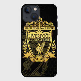 Чехол для iPhone 13 mini с принтом Ливерпуль ,  |  | liverpool | liverpool fc | ynwa | you never walk alone | ливерпуль | фан ливерпуля | фанатская | футбол | футболист | футбольный клуб | энфильд