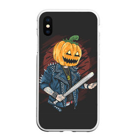 Чехол для iPhone XS Max матовый с принтом Halloween , Силикон | Область печати: задняя сторона чехла, без боковых панелей | Тематика изображения на принте: diy | ghost | halloween | horror | makeup | scary | skull clown | trick or treat | вампир | ведьма | кошка | луна | магия | ночь | тыква | хэллоуин