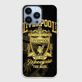 Чехол для iPhone 13 Pro с принтом Ливерпуль ,  |  | Тематика изображения на принте: liverpool | liverpool fc | ynwa | you never walk alone | ливерпуль | фан ливерпуля | фанатская | футбол | футболист | футбольный клуб | энфильд