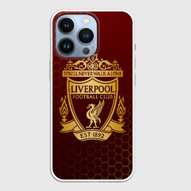 Чехол для iPhone 13 Pro с принтом LIVERPOOL ,  |  | Тематика изображения на принте: lfc | liverpool | sport | ynwa | ливерпуль | лфк | спорт