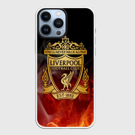 Чехол для iPhone 13 Pro Max с принтом LIVERPOOL | ЛИВЕРПУЛЬ ,  |  | Тематика изображения на принте: lfc | liverpool | sport | ynwa | ливерпуль | лфк | спорт