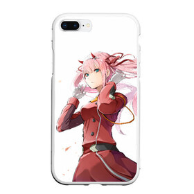 Чехол для iPhone 7Plus/8 Plus матовый с принтом Darling In The Franxx , Силикон | Область печати: задняя сторона чехла, без боковых панелей | 02 | anime | darling in the franxx | hiro | manga | zero two | аниме | ахегао | любимый во франксе | манга | милый во франксе | ноль два | хиро