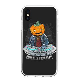 Чехол для iPhone XS Max матовый с принтом Halloween party , Силикон | Область печати: задняя сторона чехла, без боковых панелей | diy | ghost | halloween | horror | makeup | scary | skull clown | trick or treat | вампир | ведьма | кошка | луна | магия | ночь | тыква | хэллоуин