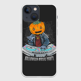 Чехол для iPhone 13 mini с принтом Halloween party ,  |  | Тематика изображения на принте: diy | ghost | halloween | horror | makeup | scary | skull clown | trick or treat | вампир | ведьма | кошка | луна | магия | ночь | тыква | хэллоуин