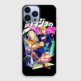 Чехол для iPhone 13 Pro Max с принтом Кира джоджо на черном ,  |  | anime | jojo | jojo bizarre adventure | jojo’s bizarre adventure | аниме | джоджо | манга | невероятные приключения джоджо