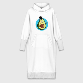 Платье удлиненное хлопок с принтом Mr. Avocado ,  |  | авокадо | еда | сеньор | сноб | усы | фрукты