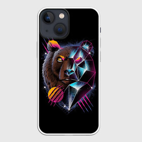 Чехол для iPhone 13 mini с принтом RETRO CYBER BEAR ,  |  | hotline miami | neon | outrun | outrun electro | retro | retrowave | synth | synthwave | неон | ретро | хотлайн майами