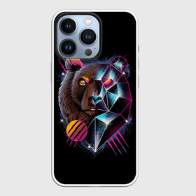 Чехол для iPhone 13 Pro с принтом RETRO CYBER BEAR ,  |  | hotline miami | neon | outrun | outrun electro | retro | retrowave | synth | synthwave | неон | ретро | хотлайн майами