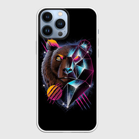 Чехол для iPhone 13 Pro Max с принтом RETRO CYBER BEAR ,  |  | Тематика изображения на принте: hotline miami | neon | outrun | outrun electro | retro | retrowave | synth | synthwave | неон | ретро | хотлайн майами