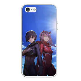 Чехол для iPhone 5/5S матовый с принтом Darling In The Franxx , Силикон | Область печати: задняя сторона чехла, без боковых панелей | 02 | anime | darling in the franxx | hiro | manga | zero two | аниме | ахегао | любимый во франксе | манга | милый во франксе | ноль два | хиро