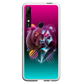 Чехол для Honor P Smart Z с принтом RETRO CYBER BEAR NEON , Силикон | Область печати: задняя сторона чехла, без боковых панелей | hotline miami | neon | outrun | outrun electro | retro | retrowave | synth | synthwave | неон | ретро | хотлайн майами