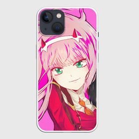 Чехол для iPhone 13 с принтом ноль два розовый фон ,  |  | 02 | anime | darling in the franxx | hiro | manga | zero two | аниме | ахегао | любимый во франксе | манга | милый во франксе | ноль два | хиро