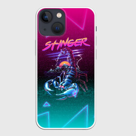 Чехол для iPhone 13 mini с принтом РЕТРО СКОРПИОН НЕОН ,  |  | hotline miami | neon | new retro wave | outrun | outrun electro | retro | retrowave | synth | synthwave | неон | ретро | хотлайн майами