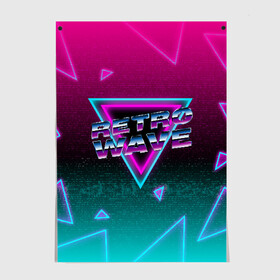 Постер с принтом SYNTHWAVE / RETROWAVE , 100% бумага
 | бумага, плотность 150 мг. Матовая, но за счет высокого коэффициента гладкости имеет небольшой блеск и дает на свету блики, но в отличии от глянцевой бумаги не покрыта лаком | hotline miami | neon | new retro wave | outrun | outrun electro | retro | retrowave | synth | synthwave | неон | ретро | хотлайн майами