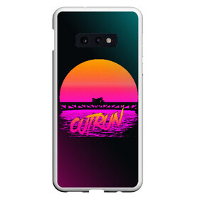 Чехол для Samsung S10E с принтом OUTRUN RETROWAVE , Силикон | Область печати: задняя сторона чехла, без боковых панелей | hotline miami | neon | new retro wave | outrun | outrun electro | retro | retrowave | synth | synthwave | неон | ретро | хотлайн майами