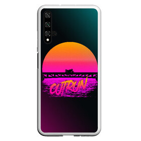 Чехол для Honor 20 с принтом OUTRUN RETROWAVE , Силикон | Область печати: задняя сторона чехла, без боковых панелей | Тематика изображения на принте: hotline miami | neon | new retro wave | outrun | outrun electro | retro | retrowave | synth | synthwave | неон | ретро | хотлайн майами