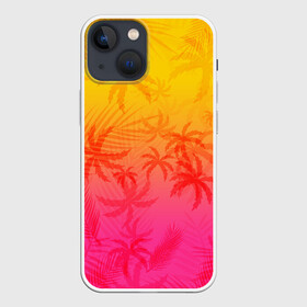 Чехол для iPhone 13 mini с принтом РЕТРО ПАЛЬМЫ ,  |  | hotline miami | neon | new retro wave | outrun | outrun electro | paints | palmen | rainbow | retro | retrowave | summer | synth | synthwave | tropical | брызги | брызги красок | звёзды | космос | краски | лето | неон | пальмы | радуга | 