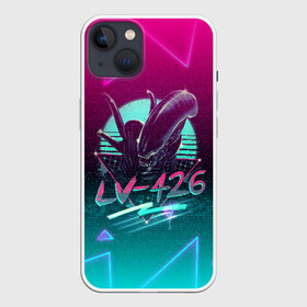 Чехол для iPhone 13 с принтом НЕОНОВЫЙ ЧУЖОЙ ,  |  | alien | hotline miami | neon | new retro wave | outrun | outrun electro | retro | retrowave | synth | synthwave | неон | ретро | хищник | хотлайн майами | чужой