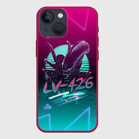 Чехол для iPhone 13 mini с принтом НЕОНОВЫЙ ЧУЖОЙ ,  |  | alien | hotline miami | neon | new retro wave | outrun | outrun electro | retro | retrowave | synth | synthwave | неон | ретро | хищник | хотлайн майами | чужой