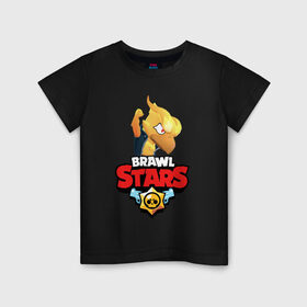 Детская футболка хлопок с принтом BRAWL STARS CROW PHOENIX , 100% хлопок | круглый вырез горловины, полуприлегающий силуэт, длина до линии бедер | Тематика изображения на принте: android | brawl stars | colt | crow | games | leon | penny | poco. | shelly | spike | wanted | брав | бравл старс | звезды | игры | мобильные игры | старс