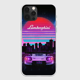 Чехол для iPhone 12 Pro Max с принтом Lamborghini overdrive , Силикон |  | 80х | 90х | hotlinemimai | outrun | retrowave | synth | synthwave | гонки | дискотека | драйв | ламборгини | ламборджини | неоновые | ретро | светящиеся | скорость