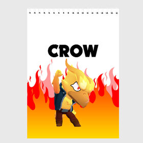 Скетчбук с принтом BRAWL STARS CROW PHOENIX , 100% бумага
 | 48 листов, плотность листов — 100 г/м2, плотность картонной обложки — 250 г/м2. Листы скреплены сверху удобной пружинной спиралью | Тематика изображения на принте: android | brawl stars | colt | crow | games | leon | penny | poco. | shelly | spike | wanted | брав | бравл старс | звезды | игры | мобильные игры | старс