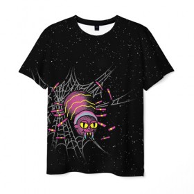 Мужская футболка 3D с принтом SPIDER MORTY , 100% полиэфир | прямой крой, круглый вырез горловины, длина до линии бедер | bat rick | spider morty | vdgerir | морти | паук морти | рик | рик и морти