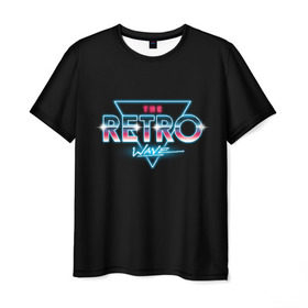 Мужская футболка 3D с принтом The Retro Wave , 100% полиэфир | прямой крой, круглый вырез горловины, длина до линии бедер | 80 | cyber | game | hotline | hotlinemiami | maiami | music | outrun | retro | retrowave | synth | synthwave | игра | кибер | ретро