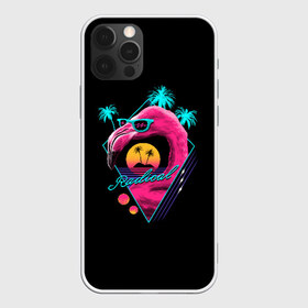 Чехол для iPhone 12 Pro Max с принтом Flamingo , Силикон |  | 80 | cyber | flamingo | game | hotline | maiami | music | outrun | retro | retrowave | synth | synthwave | игра | кибер | ретро | фламинго