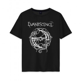 Женская футболка хлопок Oversize с принтом Evanescence , 100% хлопок | свободный крой, круглый ворот, спущенный рукав, длина до линии бедер
 | evanescence | альтернативный | готик | группа | джен маджура | евенсис | исчезновение | метал | рок | тим маккорд | трой маклоухорн | уилл хант | хард | эванесенс | эми ли